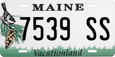 ME license plate 7539SS