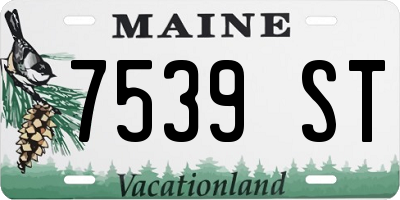 ME license plate 7539ST