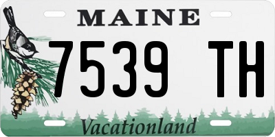 ME license plate 7539TH