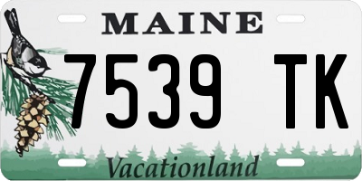 ME license plate 7539TK