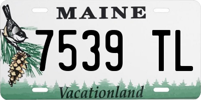 ME license plate 7539TL