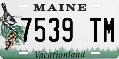 ME license plate 7539TM