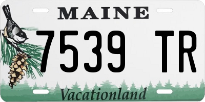 ME license plate 7539TR