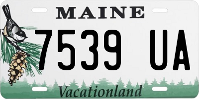 ME license plate 7539UA