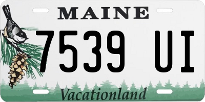 ME license plate 7539UI