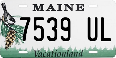ME license plate 7539UL
