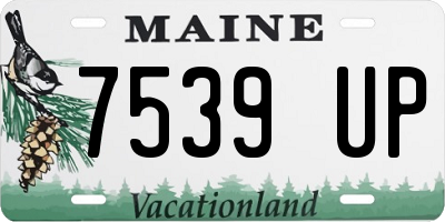 ME license plate 7539UP