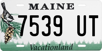 ME license plate 7539UT