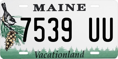 ME license plate 7539UU