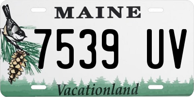 ME license plate 7539UV