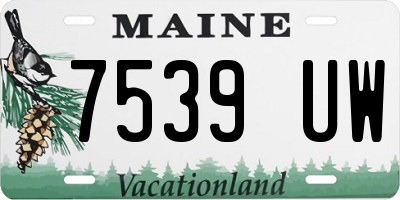 ME license plate 7539UW