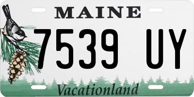 ME license plate 7539UY