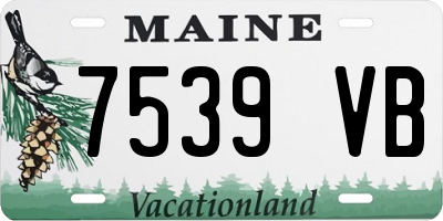ME license plate 7539VB
