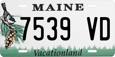 ME license plate 7539VD