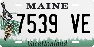 ME license plate 7539VE
