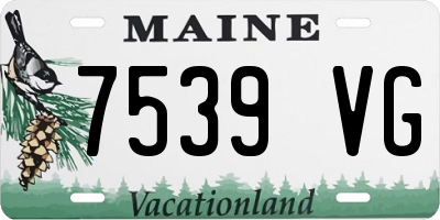 ME license plate 7539VG