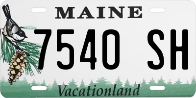 ME license plate 7540SH