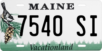 ME license plate 7540SI