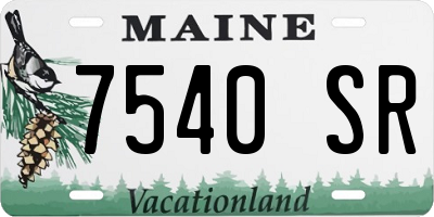 ME license plate 7540SR