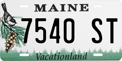 ME license plate 7540ST