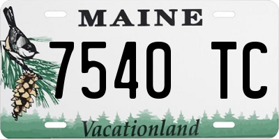 ME license plate 7540TC