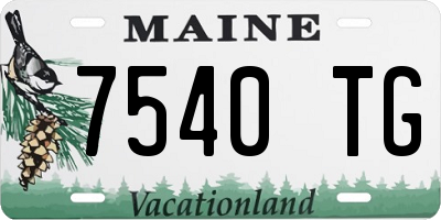 ME license plate 7540TG