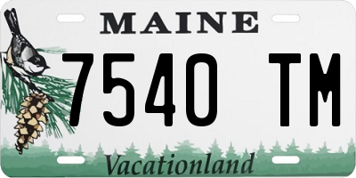 ME license plate 7540TM