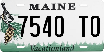 ME license plate 7540TO