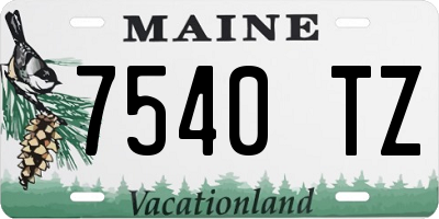 ME license plate 7540TZ