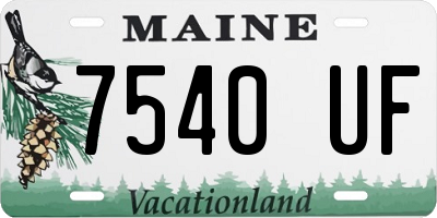 ME license plate 7540UF