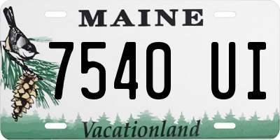 ME license plate 7540UI