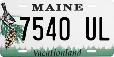 ME license plate 7540UL