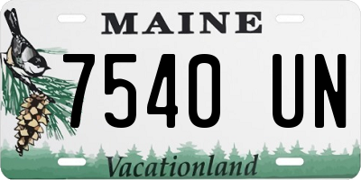 ME license plate 7540UN
