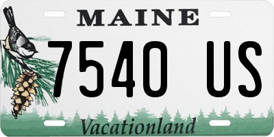 ME license plate 7540US