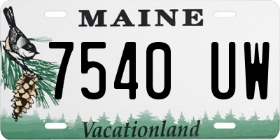 ME license plate 7540UW