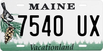 ME license plate 7540UX