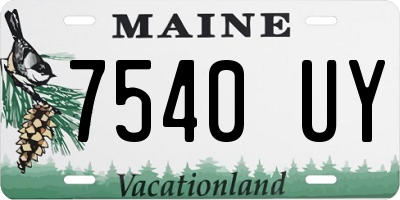 ME license plate 7540UY