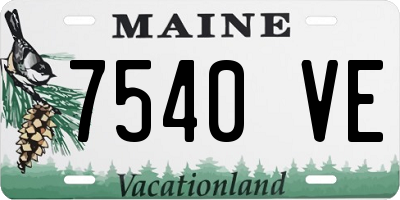 ME license plate 7540VE