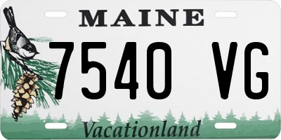 ME license plate 7540VG