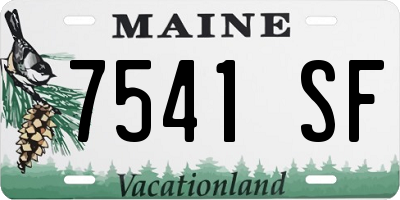 ME license plate 7541SF