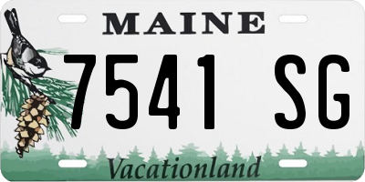 ME license plate 7541SG