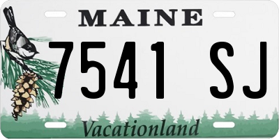ME license plate 7541SJ