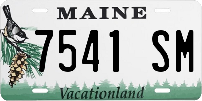 ME license plate 7541SM