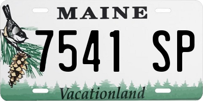 ME license plate 7541SP
