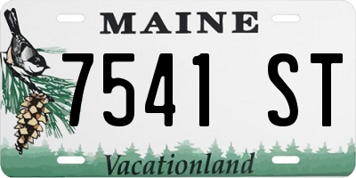 ME license plate 7541ST