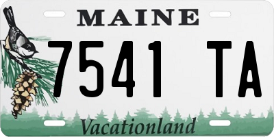 ME license plate 7541TA