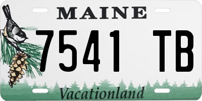 ME license plate 7541TB