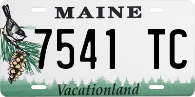 ME license plate 7541TC