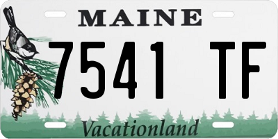 ME license plate 7541TF