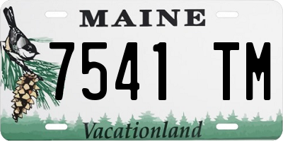 ME license plate 7541TM